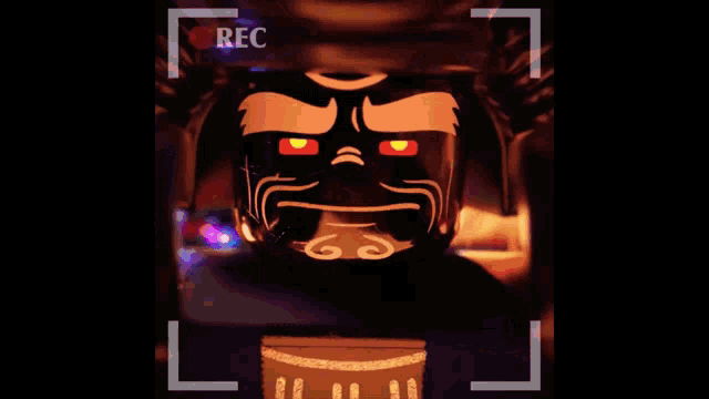 a picture of a samurai being recorded with the word rec on the bottom