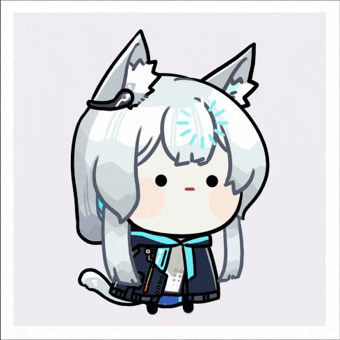 a cartoon drawing of a white cat with a tv screen behind it