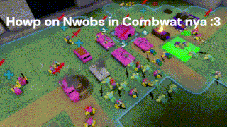 a video game with the words howp on nwobs in combwat nya 18