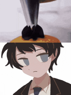 a drawing of a boy with a screwdriver on his head