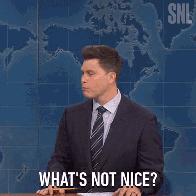 Whats Not Nice Colin Jost GIF - Whats Not Nice Colin Jost Saturday Night Live GIFs