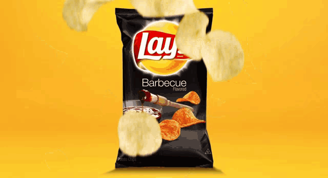 a bag of lay 's barbecue potato chips