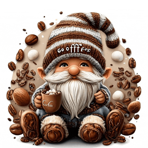 a gnome wearing a hat that says go offfffoo