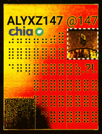 a yellow and red sign that says alyxz147 @ 147