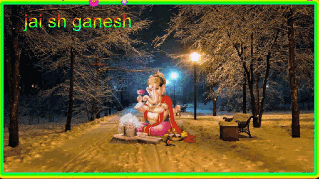 Jai Sh Ganesh Sparkles GIF - Jai Sh Ganesh Sparkles Flowers GIFs