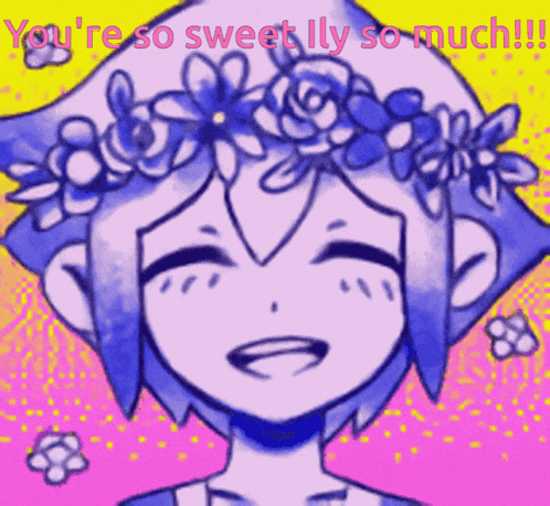 a drawing of a girl with a flower crown on her head