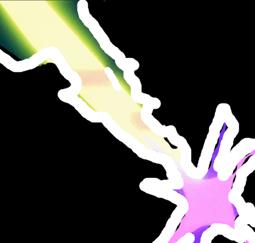a drawing of a hand reaching out towards a lightning bolt