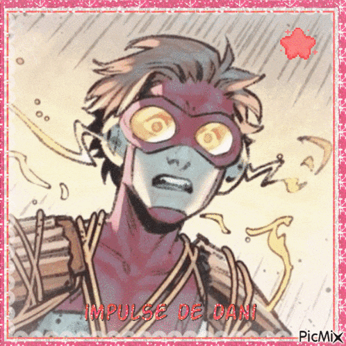 a picture of impulse de dani with a pink frame around it