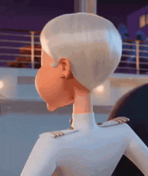 a close up of a cartoon character 's neck and shoulder
