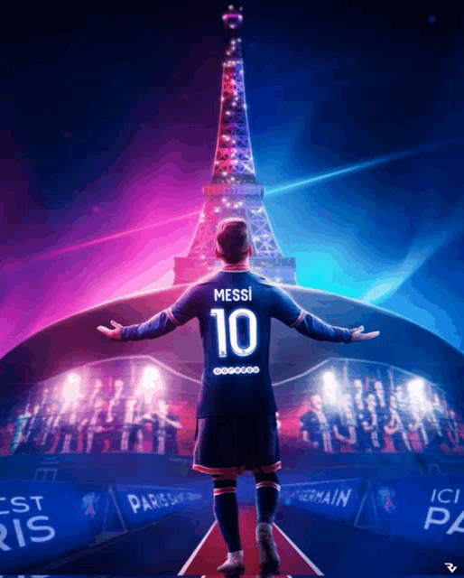 a soccer player with the number 10 on the back of his jersey