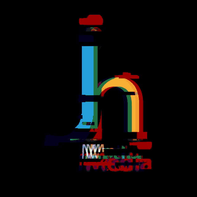 a black background with a rainbow colored j and h