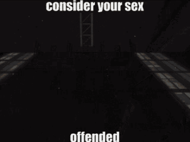 a man in a leather jacket with the words consider your sex offended