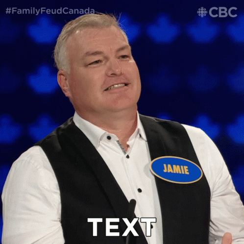 Text Jamie GIF - Text Jamie Family Feud Canada GIFs