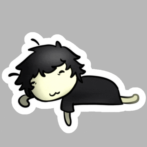 a cartoon of a person laying on their back