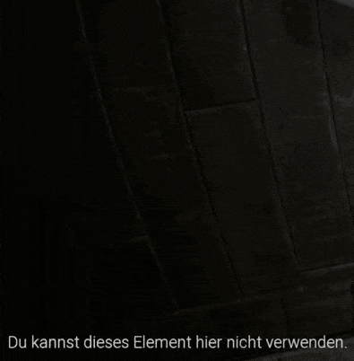 du kannst dieses element hier nicht verwenden is written in black on a white background