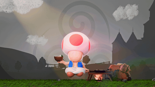Toad Cooking Toad Super Mario GIF - Toad Cooking Toad Super Mario Toad Airbending GIFs