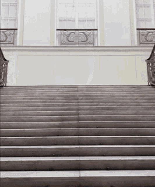 a set of stairs leading up to a building