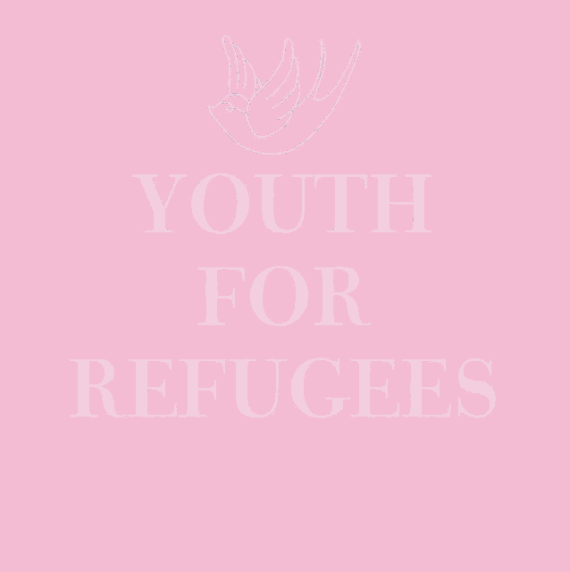 a logo for youth for refugees has a bird on it