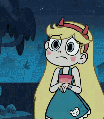 star butterfly from star vs the forces of evil is wearing a blue and pink dress