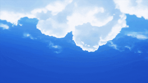 blue sky with white clouds in it
