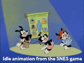 a group of cartoon characters are standing in front of a poster that says the senses