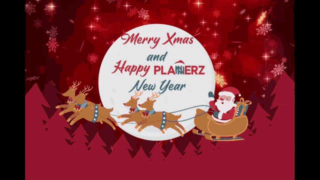 a merry xmas and happy planierz new year poster