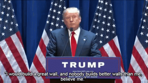 Donald Trump Campaign GIF - Donald Trump Campaign Wall GIFs