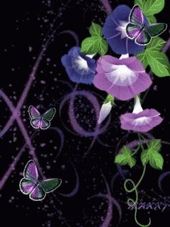 Blue Pink GIF - Blue Pink Flowers GIFs