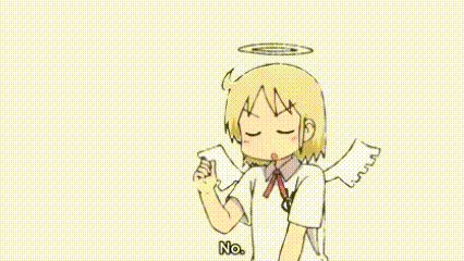 a cartoon girl with angel wings and a halo on her head is holding a piece of paper .
