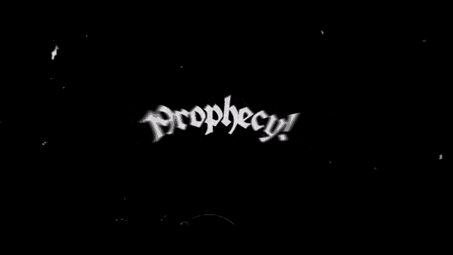 a black background with the word prophecy in white letters