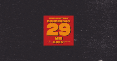 a poster for a concert that takes place on mei 29
