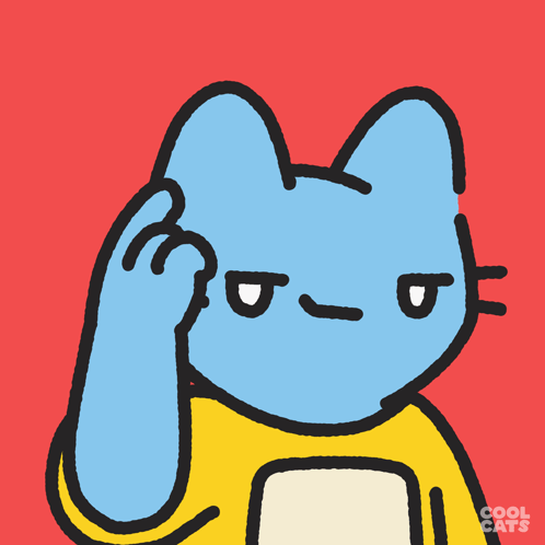 Cool Cats Blue Cat GIF - Cool Cats Blue Cat Think About It GIFs