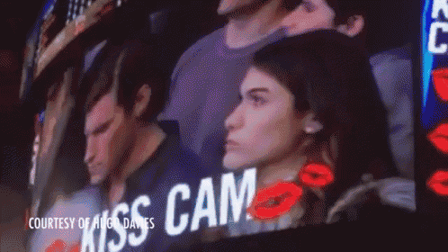 Woman Kisses Guy Next To Her On Kiss Cam After Date Snubs Her GIF - Kissing GIFs