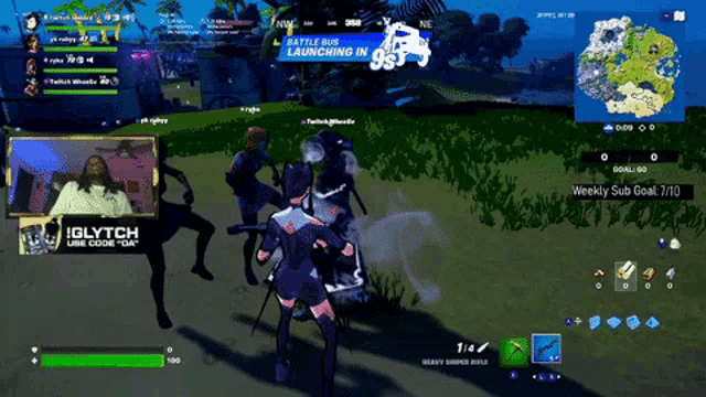 a screenshot of a video game with a weekly sub goal