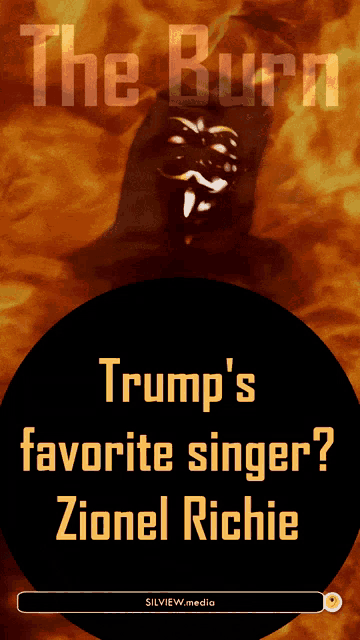 a poster that says trump 's favorite singer zionel richie on it