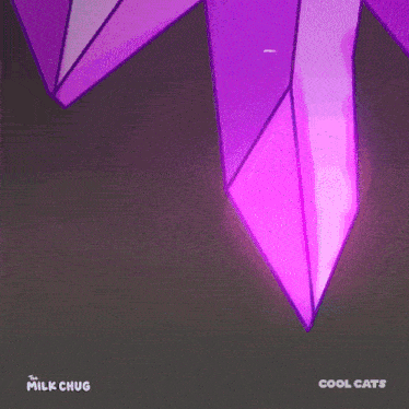 a cartoon of a hand touching a purple object with the words cool cats on the bottom