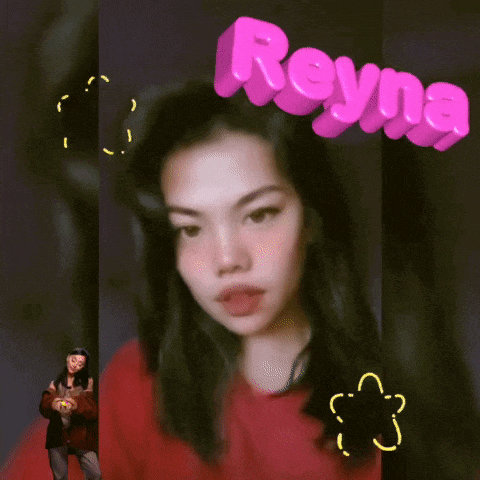 a picture of a girl with the name reyna written on it