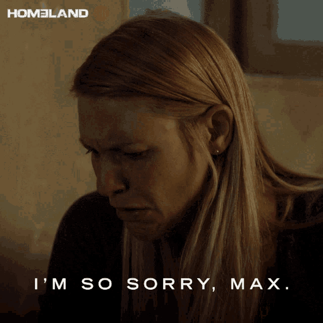 a poster for homeland shows a woman making a funny face