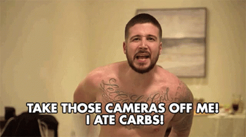 Take Those Cameras Off Me I Ate Carbs GIF