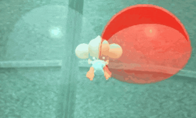 a cartoon character is holding a red balloon