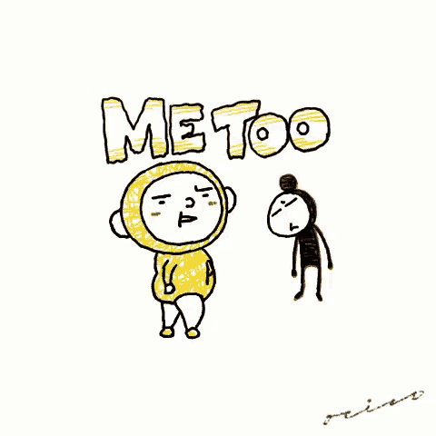 a drawing of a man and a woman with the word metoo on the bottom