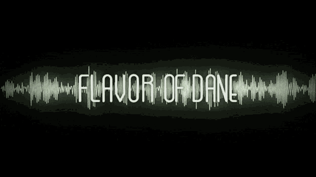 a flavor of dane logo with a sound wave in the background