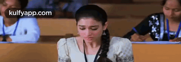 Girls In Examhall When Did Not Answer The Choice Questions.Gif GIF - Girls In Examhall When Did Not Answer The Choice Questions Tamannah 100percent Love GIFs