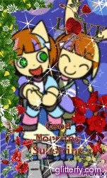 a picture of two cartoon characters with the words good morning sunshine on the bottom