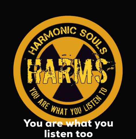 a logo for harms that says you are what you listen to