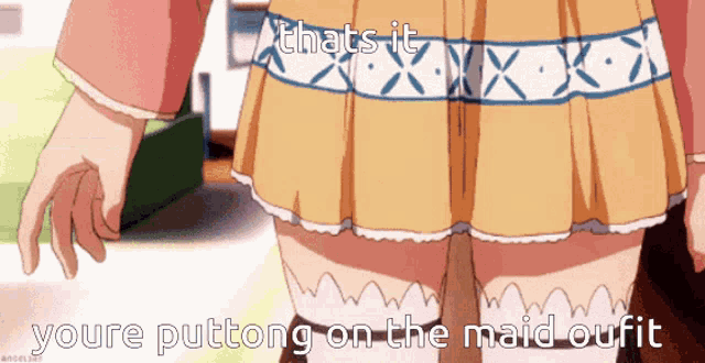 a picture of a girl in a maid outfit