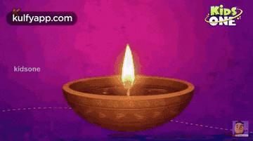 a purple background with fireworks and the words kids one on the bottom