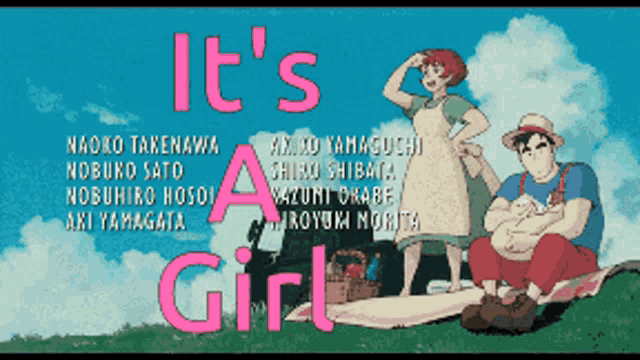 a poster for a movie called it 's girl shows a man and a woman