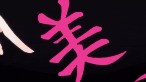 a girl pointing at something with chinese writing