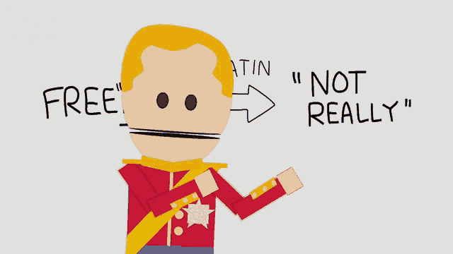 a cartoon character from south park says latin and not really